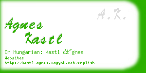 agnes kastl business card